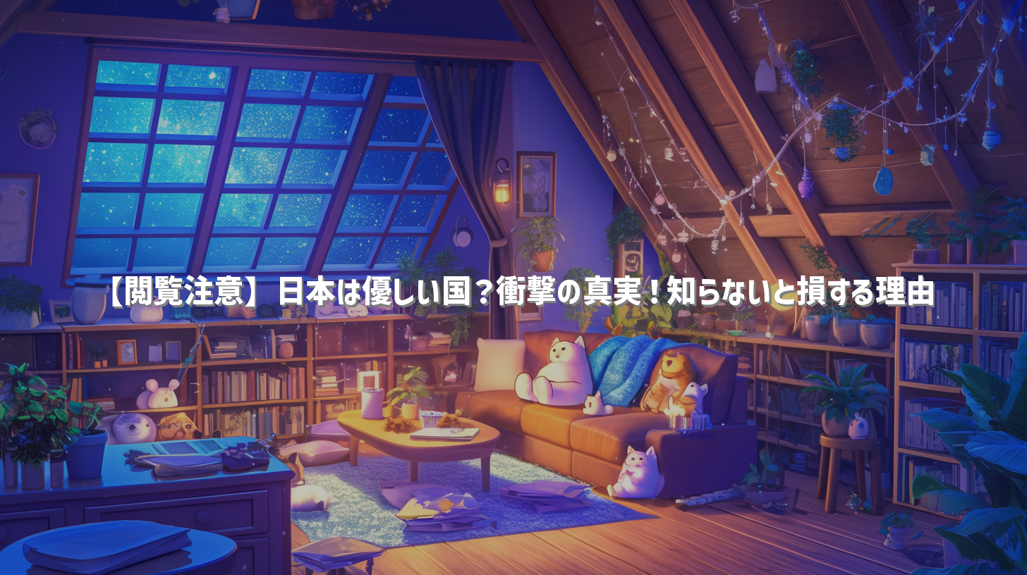 【閲覧注意】日本は優しい国？衝撃の真実！知らないと損する理由