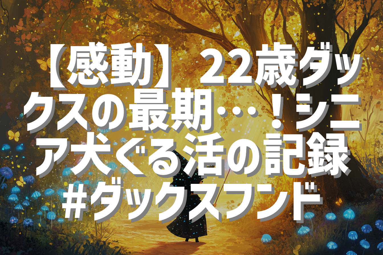 【感動】22歳ダックスの最期…！シニア犬ぐる活の記録 #ダックスフンド