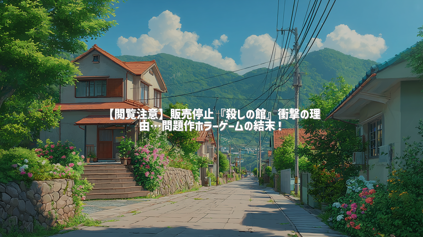 【閲覧注意】販売停止『殺しの館』衝撃の理由…問題作ホラーゲームの結末！