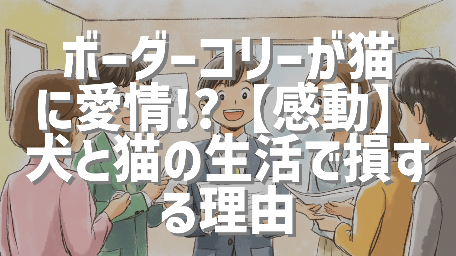 ボーダーコリーが猫に愛情!?【感動】犬と猫の生活で損する理由