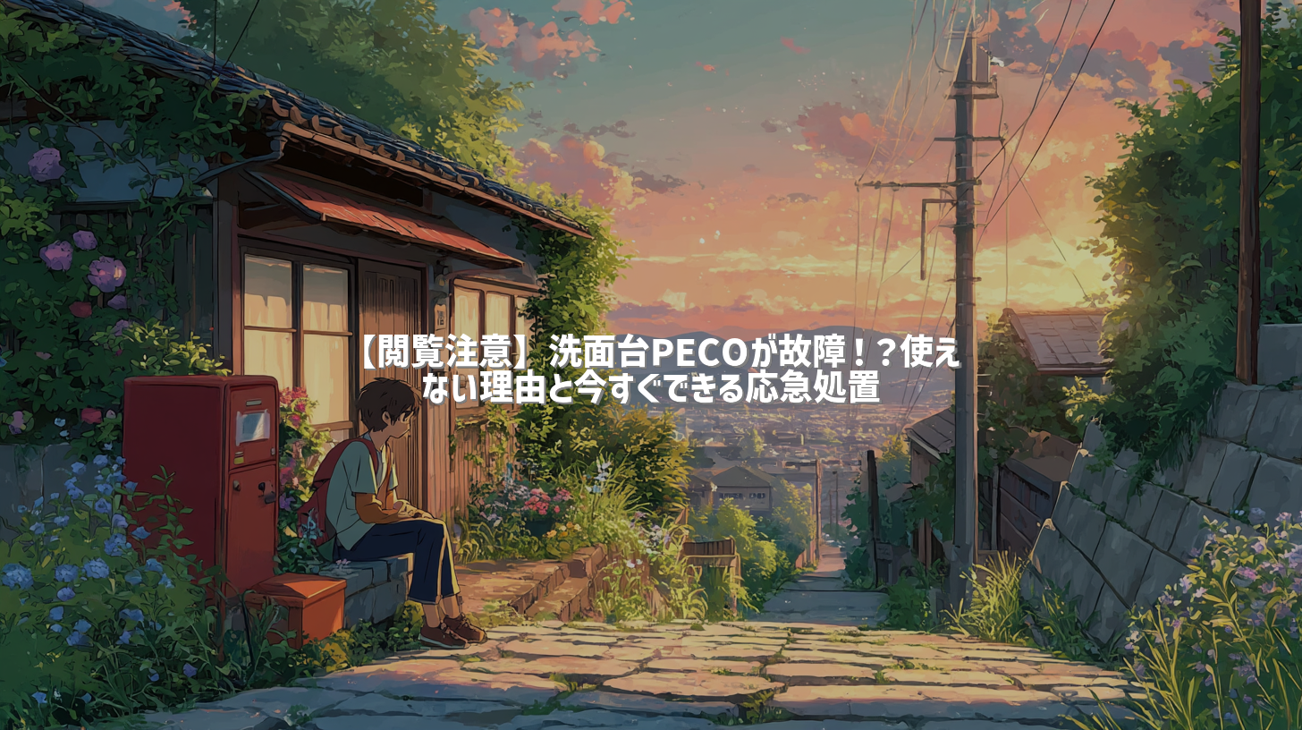 【閲覧注意】洗面台PECOが故障！？使えない理由と今すぐできる応急処置