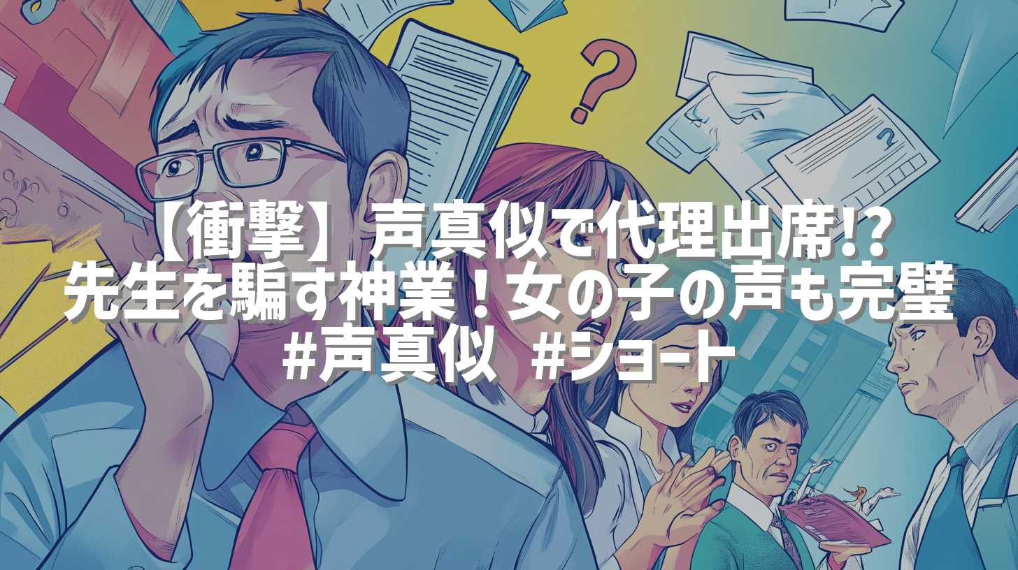 【衝撃】声真似で代理出席!? 先生を騙す神業！女の子の声も完璧 #声真似 #ショート