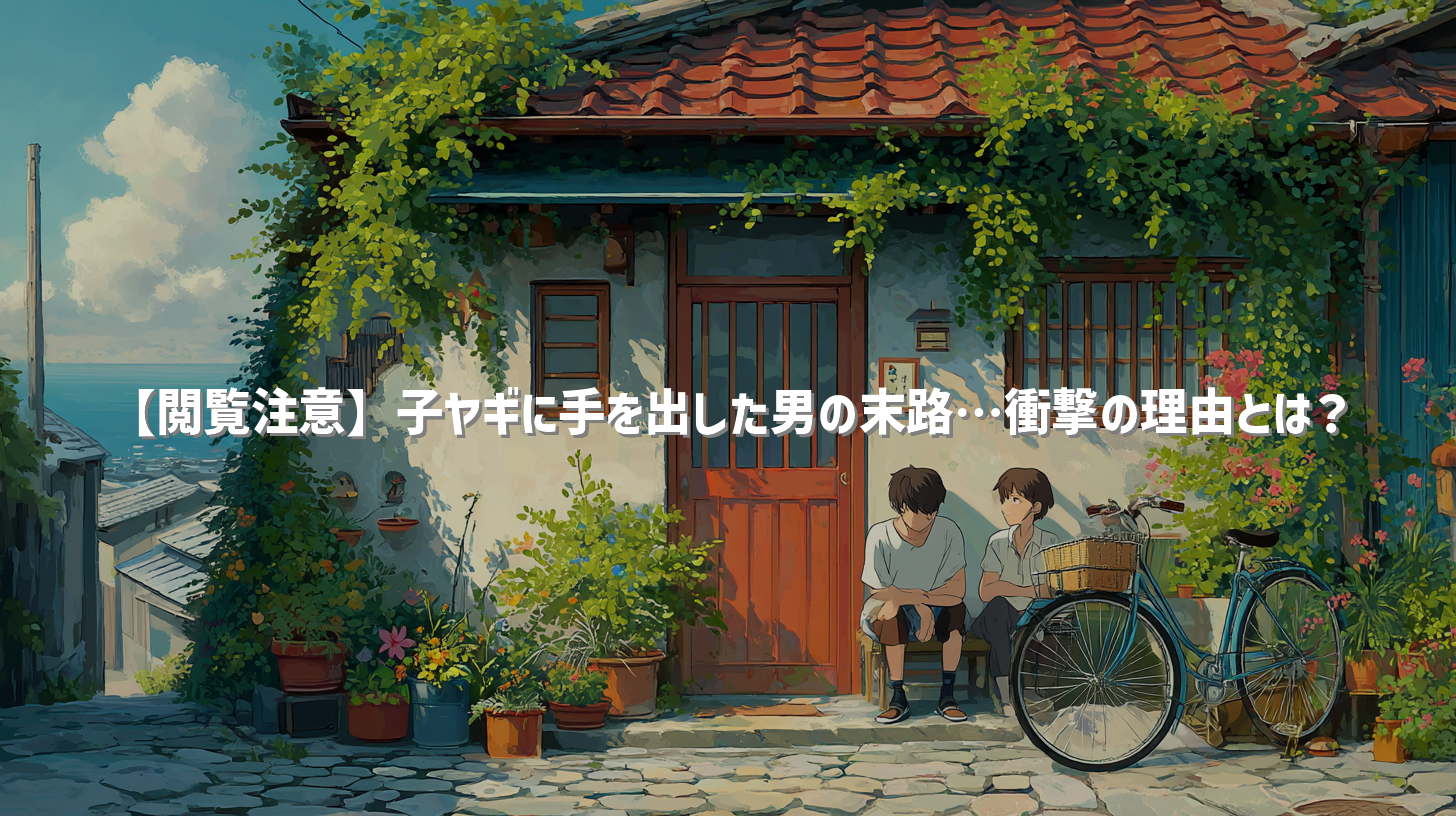 【閲覧注意】子ヤギに手を出した男の末路…衝撃の理由とは？