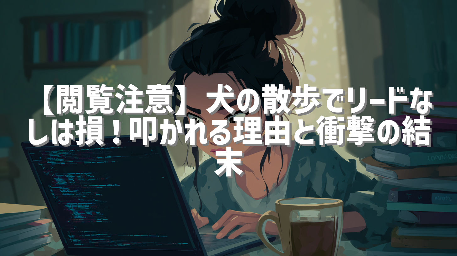 【閲覧注意】犬の散歩でリードなしは損！叩かれる理由と衝撃の結末