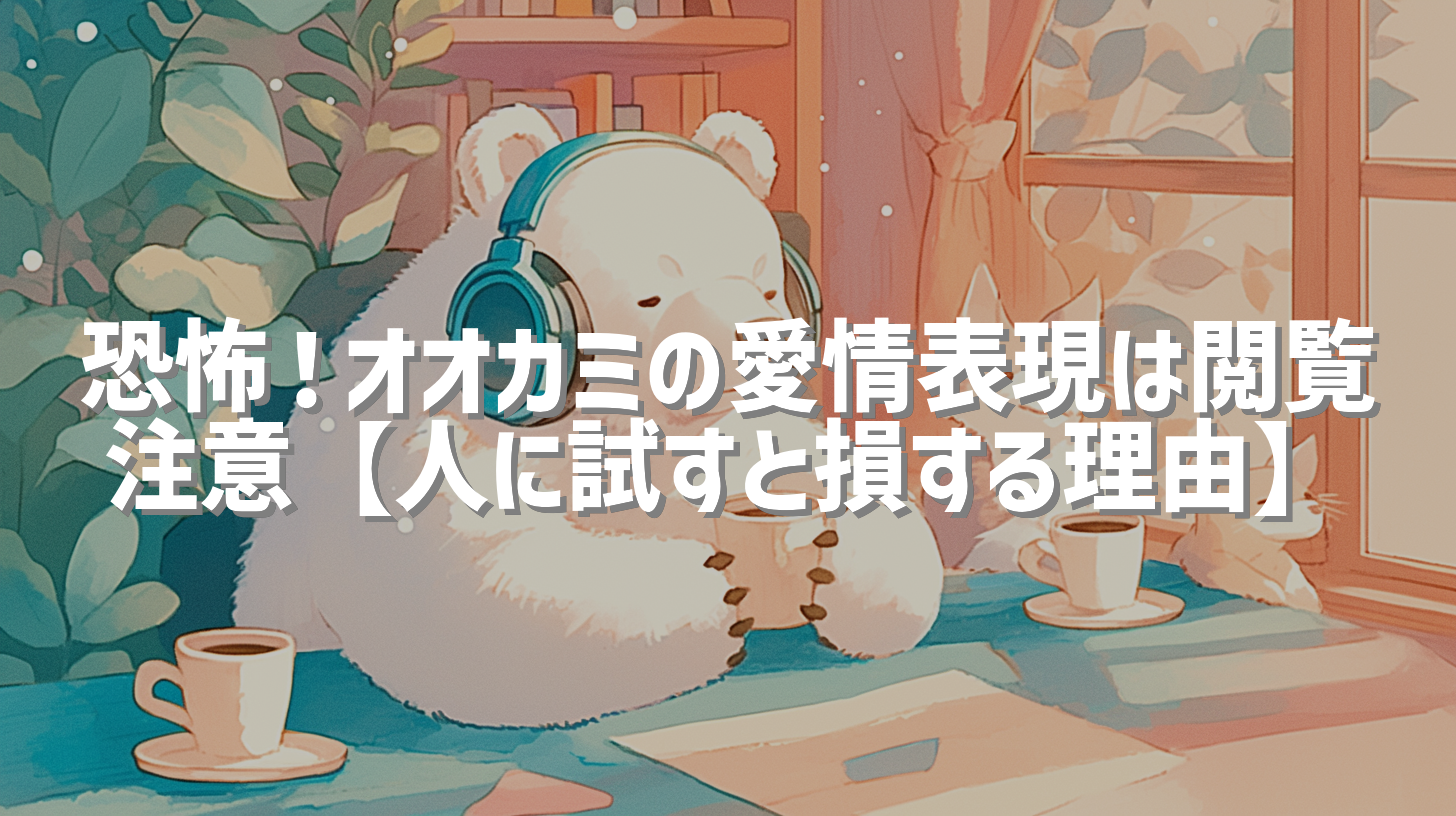 恐怖！オオカミの愛情表現は閲覧注意【人に試すと損する理由】