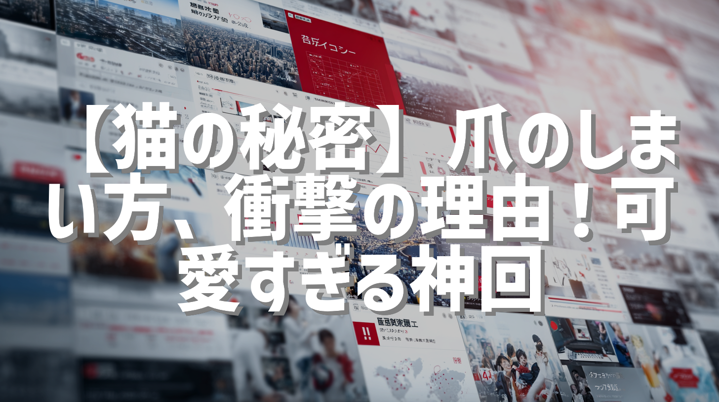 【猫の秘密】爪のしまい方、衝撃の理由！可愛すぎる神回