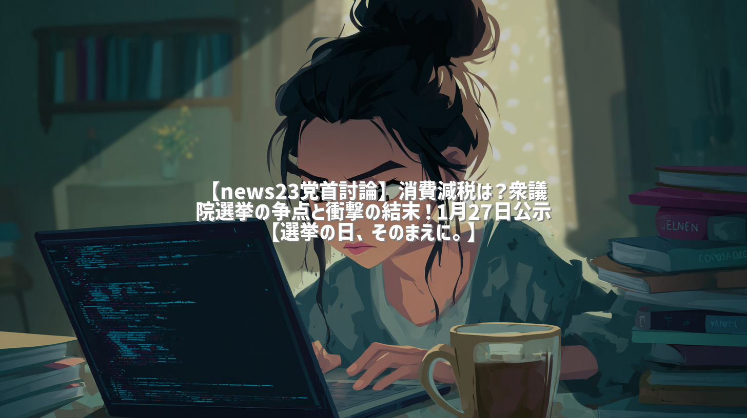【news23党首討論】消費減税は？衆議院選挙の争点と衝撃の結末！1月27日公示【選挙の日、そのまえに。】