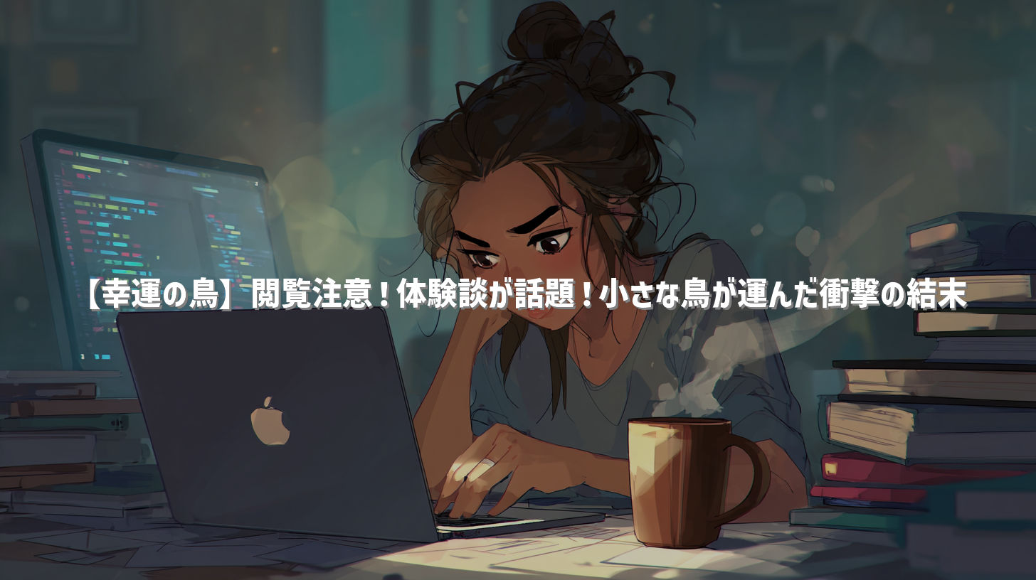【幸運の鳥】閲覧注意！体験談が話題！小さな鳥が運んだ衝撃の結末