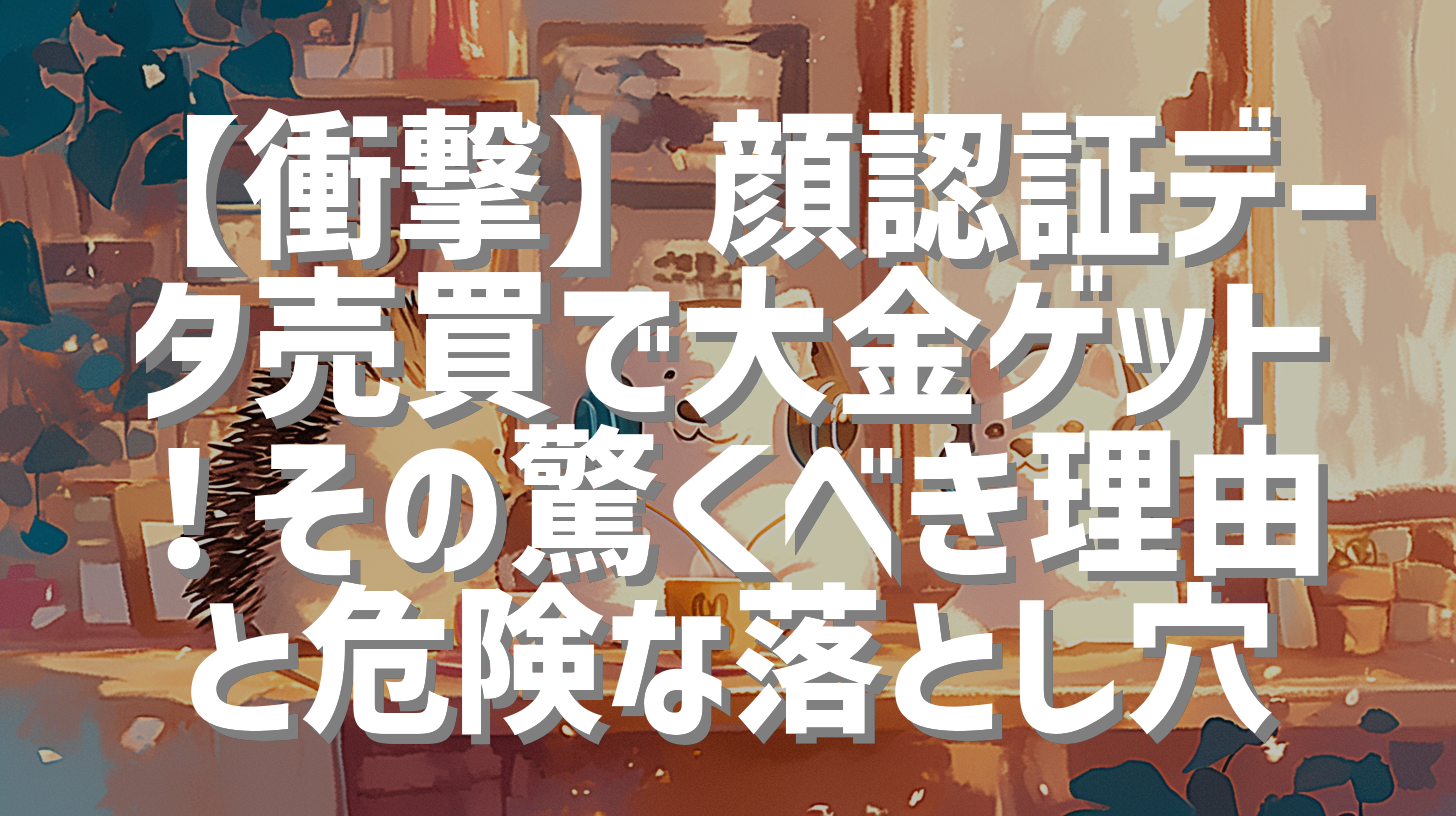 【衝撃】顔認証データ売買で大金ゲット！その驚くべき理由と危険な落とし穴