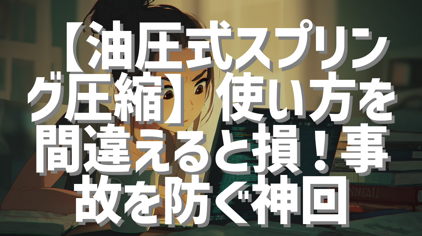 【油圧式スプリング圧縮】使い方を間違えると損！事故を防ぐ神回