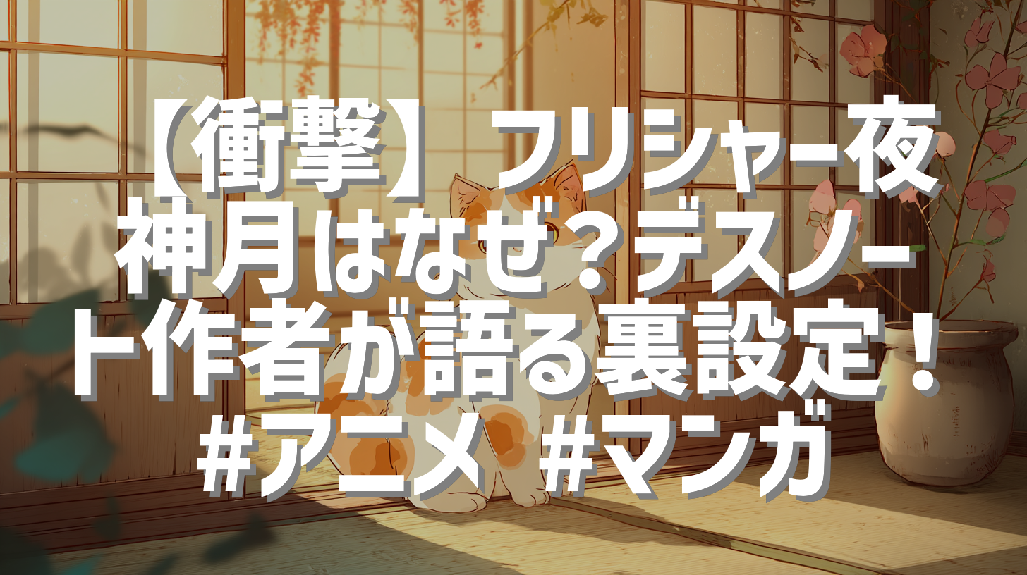 【衝撃】フリシャー夜神月はなぜ？デスノート作者が語る裏設定！ #アニメ #マンガ