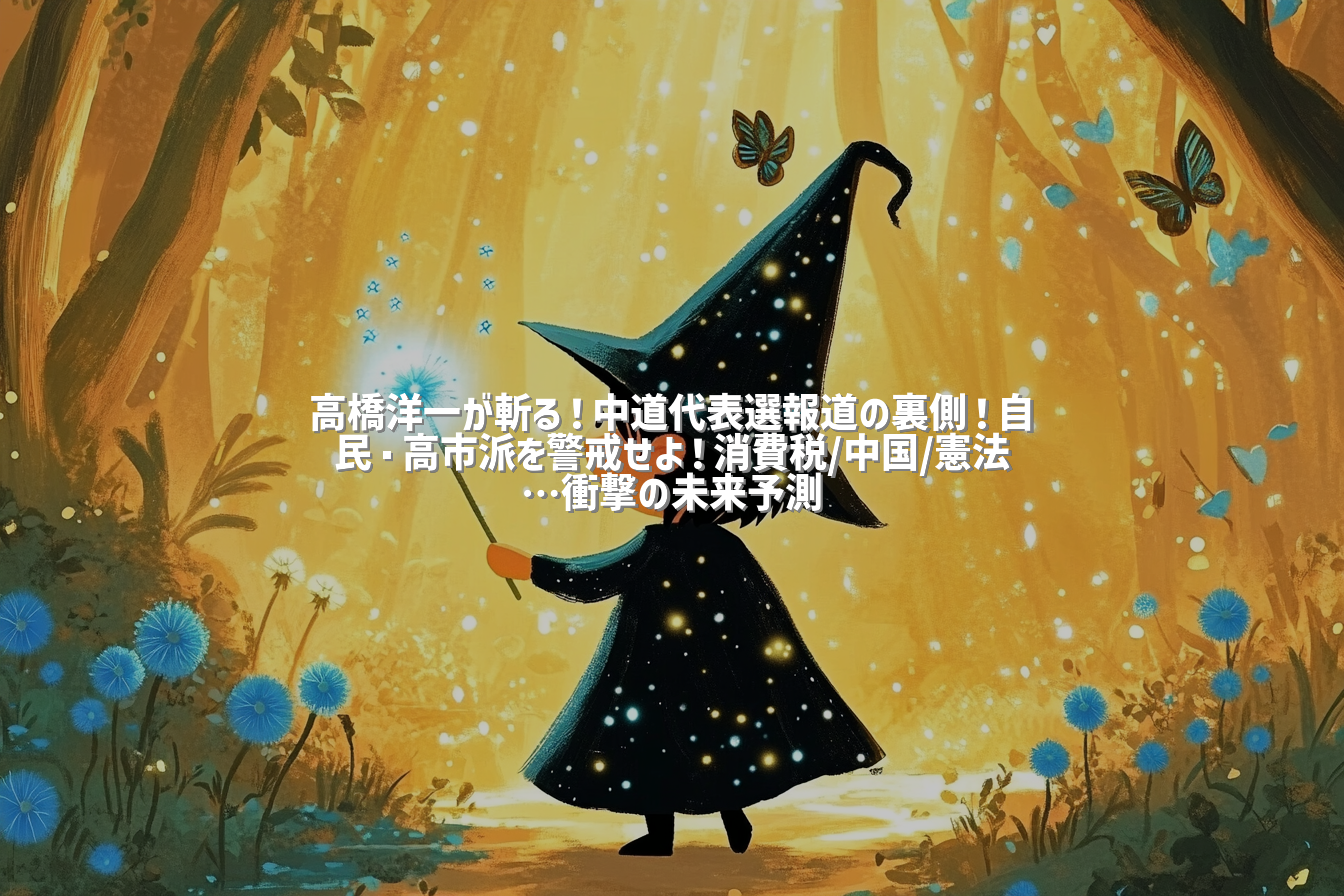 高橋洋一が斬る！中道代表選報道の裏側！自民・高市派を警戒せよ！消費税/中国/憲法…衝撃の未来予測