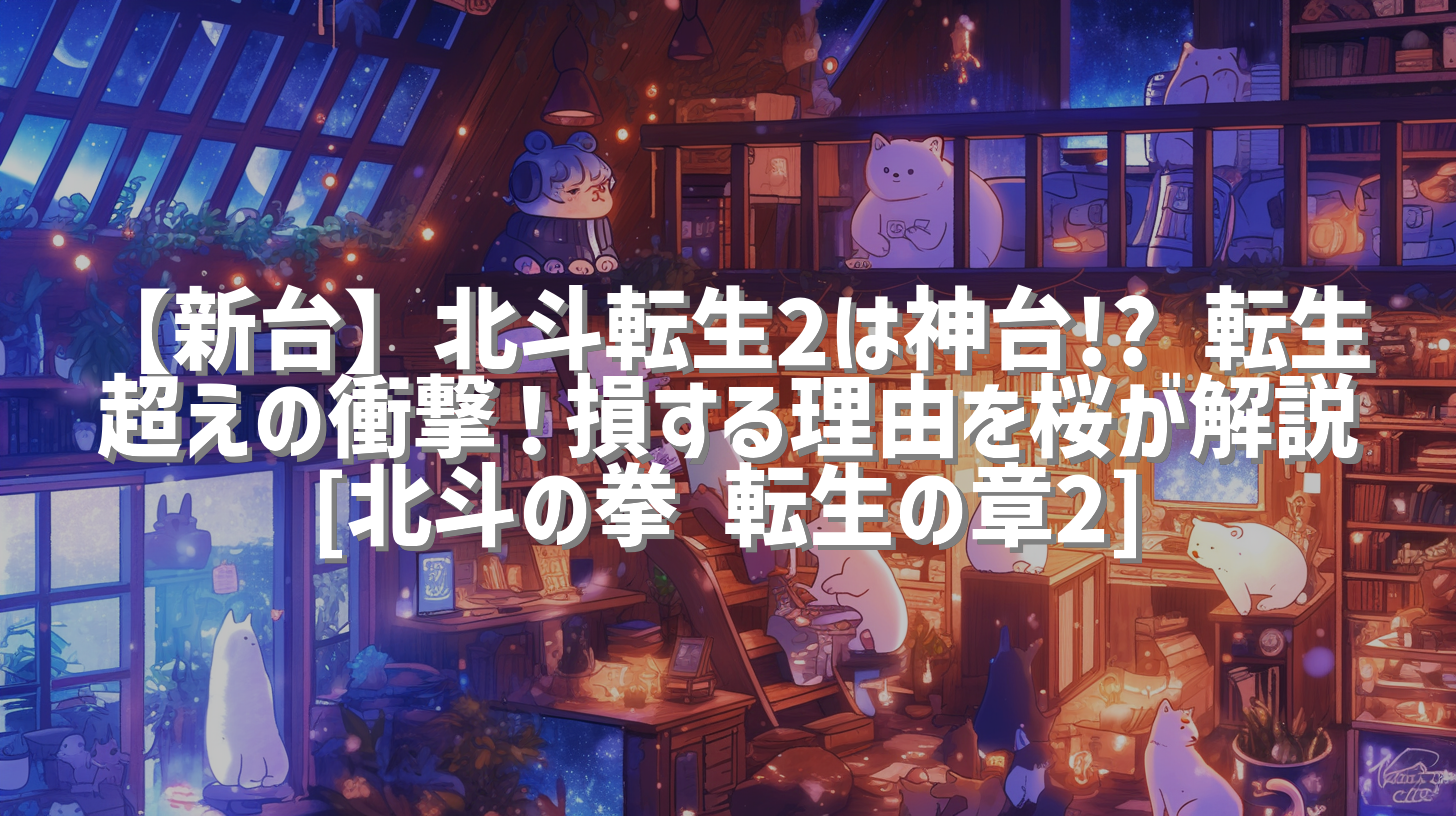 【新台】北斗転生2は神台!? 転生超えの衝撃！損する理由を桜が解説 [北斗の拳 転生の章2]