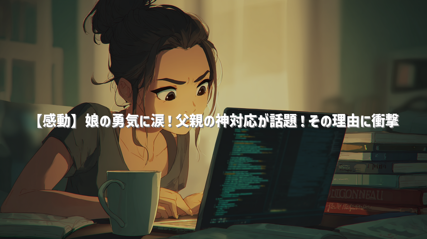 【感動】娘の勇気に涙！父親の神対応が話題！その理由に衝撃