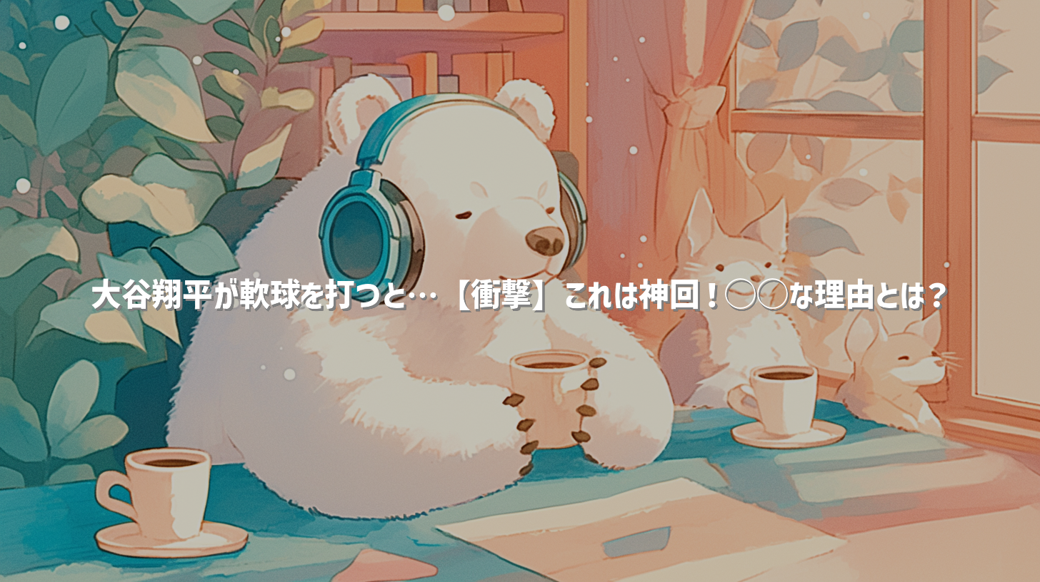 大谷翔平が軟球を打つと…【衝撃】これは神回！◯◯な理由とは？