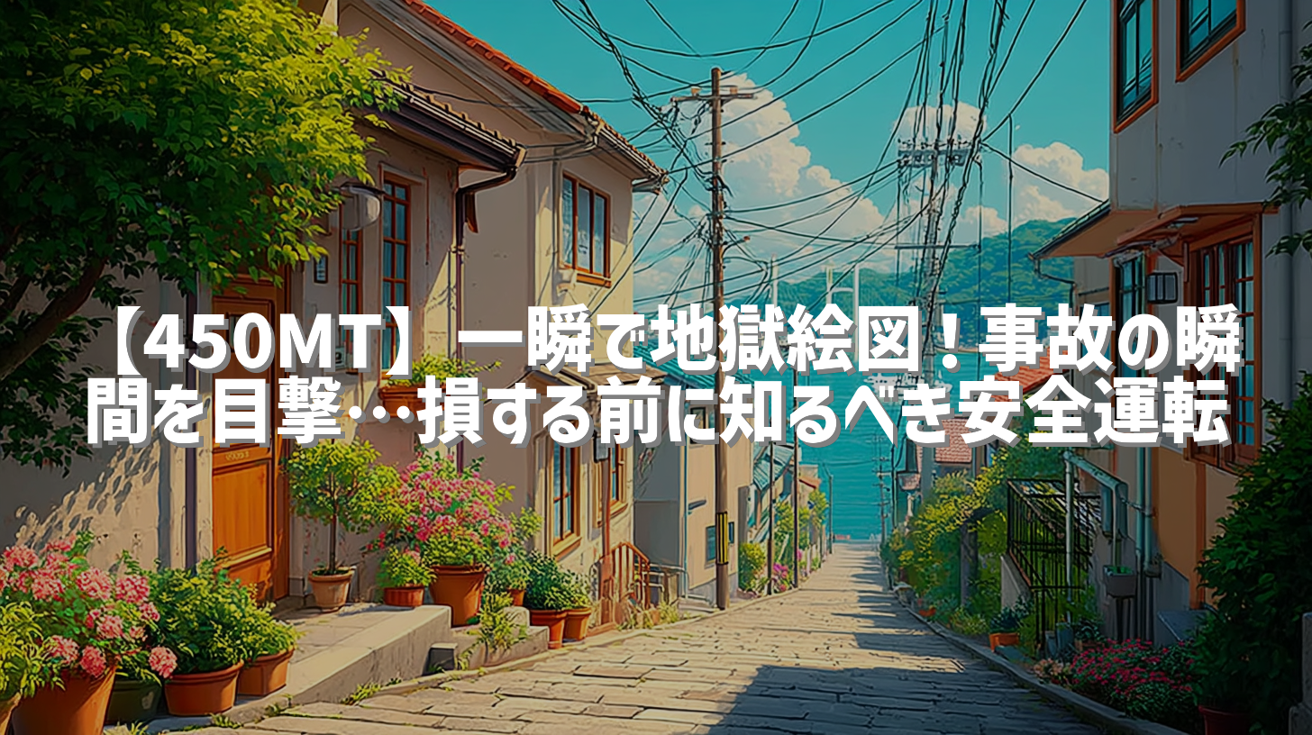 【450MT】一瞬で地獄絵図！事故の瞬間を目撃…損する前に知るべき安全運転