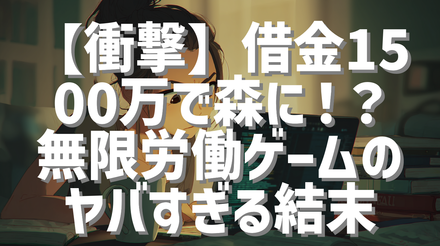 【衝撃】借金1500万で森に！？無限労働ゲームのヤバすぎる結末