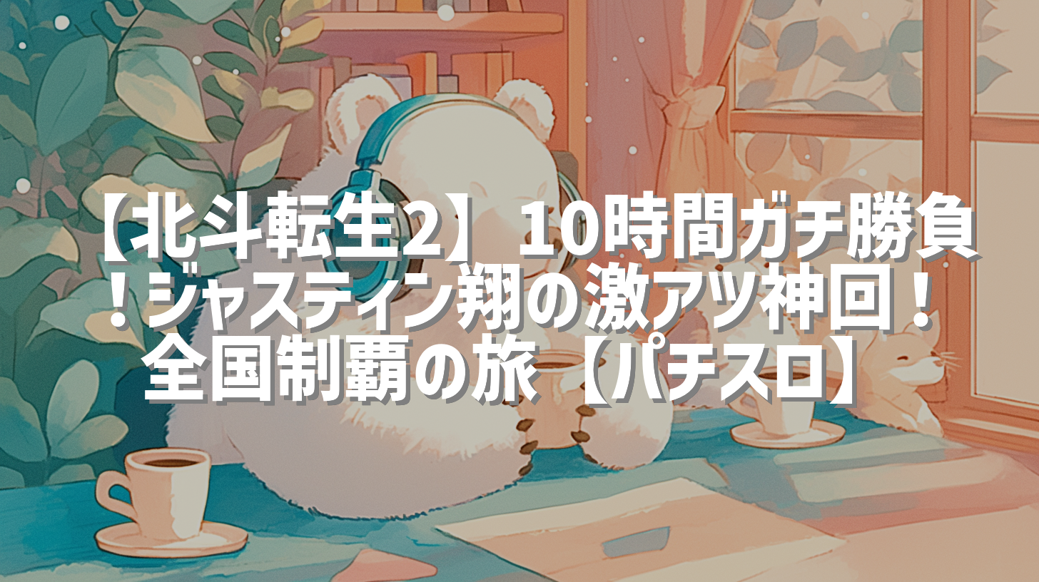 【北斗転生2】10時間ガチ勝負！ジャスティン翔の激アツ神回！全国制覇の旅【パチスロ】
