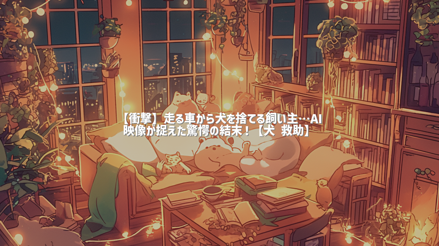 【衝撃】走る車から犬を捨てる飼い主…AI映像が捉えた驚愕の結末！【犬 救助】