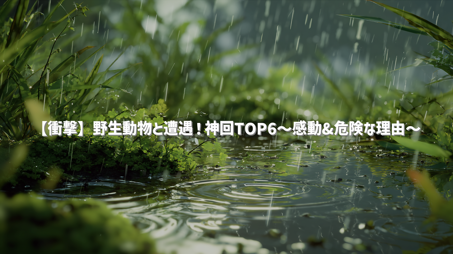 【衝撃】野生動物と遭遇！神回TOP6〜感動&危険な理由〜