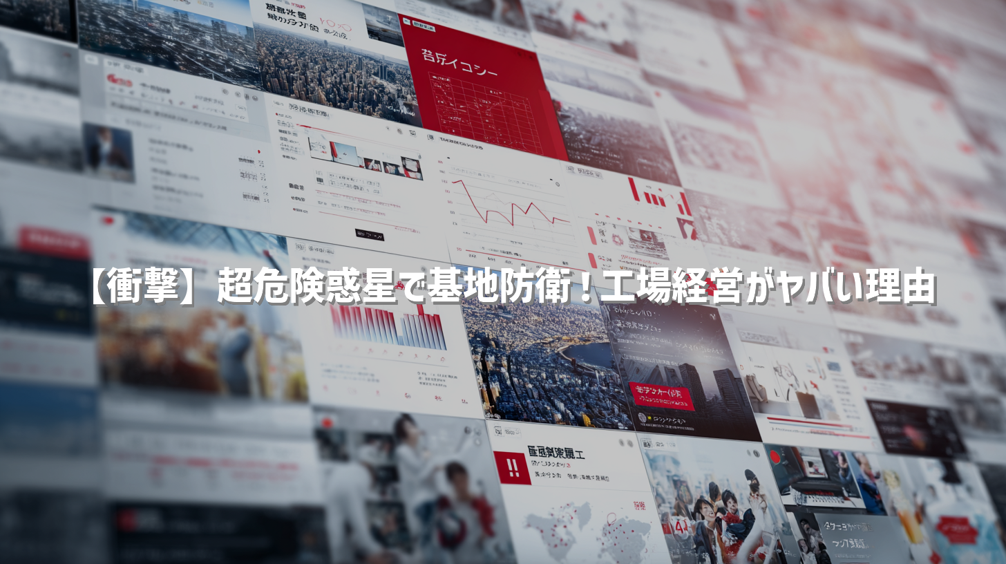 【衝撃】超危険惑星で基地防衛！工場経営がヤバい理由