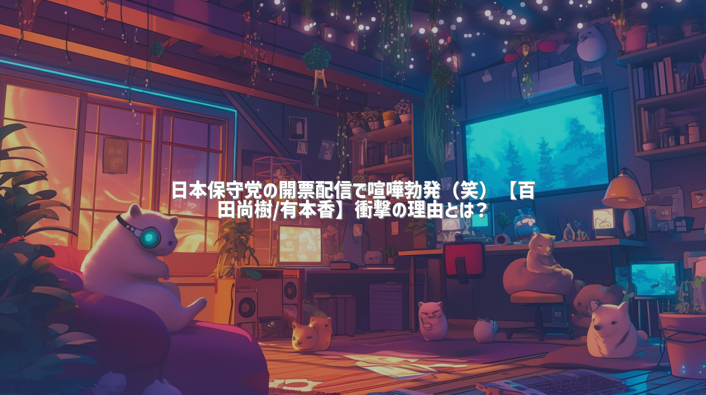 日本保守党の開票配信で喧嘩勃発（笑）【百田尚樹/有本香】衝撃の理由とは？