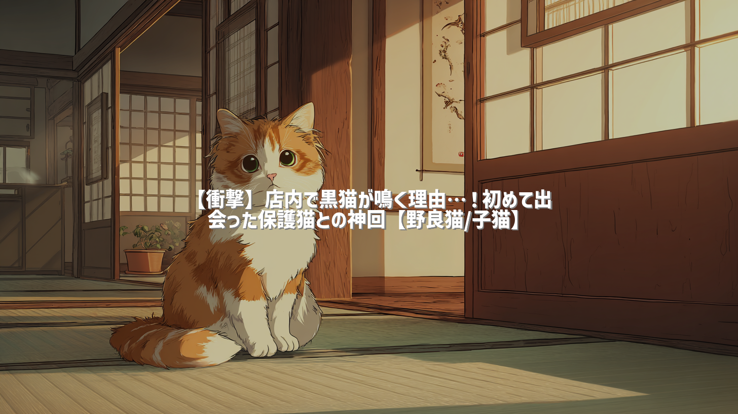 【衝撃】店内で黒猫が鳴く理由…！初めて出会った保護猫との神回【野良猫/子猫】