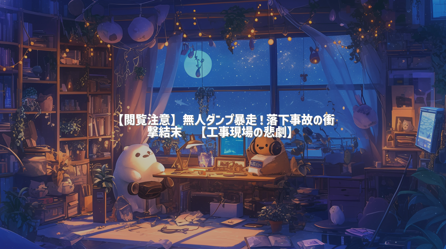 【閲覧注意】無人ダンプ暴走！落下事故の衝撃結末😨【工事現場の悲劇】