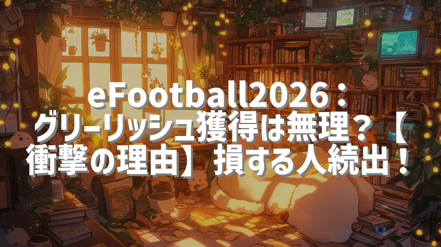 eFootball2026：グリーリッシュ獲得は無理？【衝撃の理由】損する人続出！