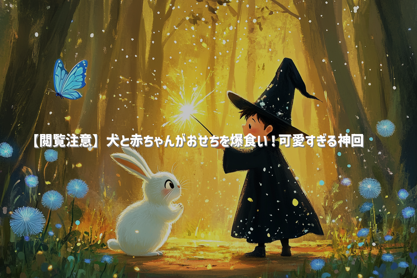 【閲覧注意】犬と赤ちゃんがおせちを爆食い！可愛すぎる神回👶🐶