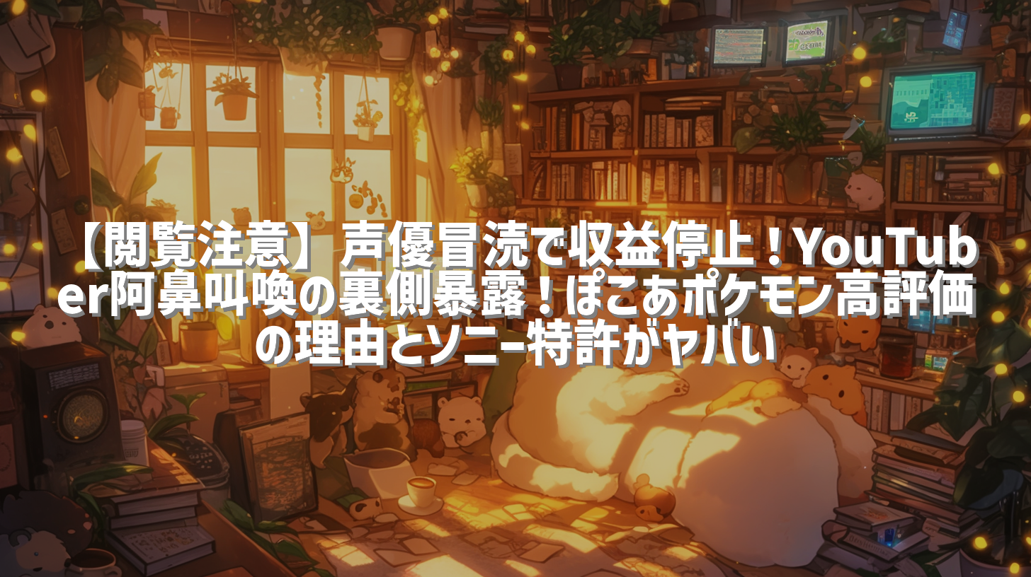 【閲覧注意】声優冒涜で収益停止！YouTuber阿鼻叫喚の裏側暴露！ぽこあポケモン高評価の理由とソニー特許がヤバい