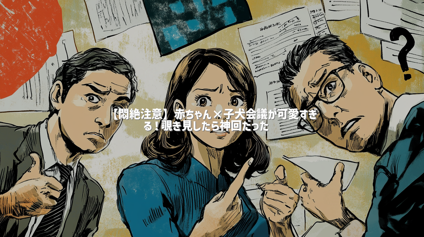 【悶絶注意】赤ちゃん×子犬会議が可愛すぎる！覗き見したら神回だった🥰