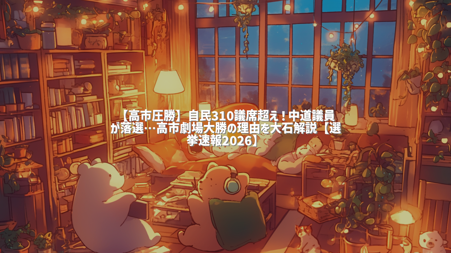 【高市圧勝】自民310議席超え！中道議員が落選…高市劇場大勝の理由を大石解説【選挙速報2026】