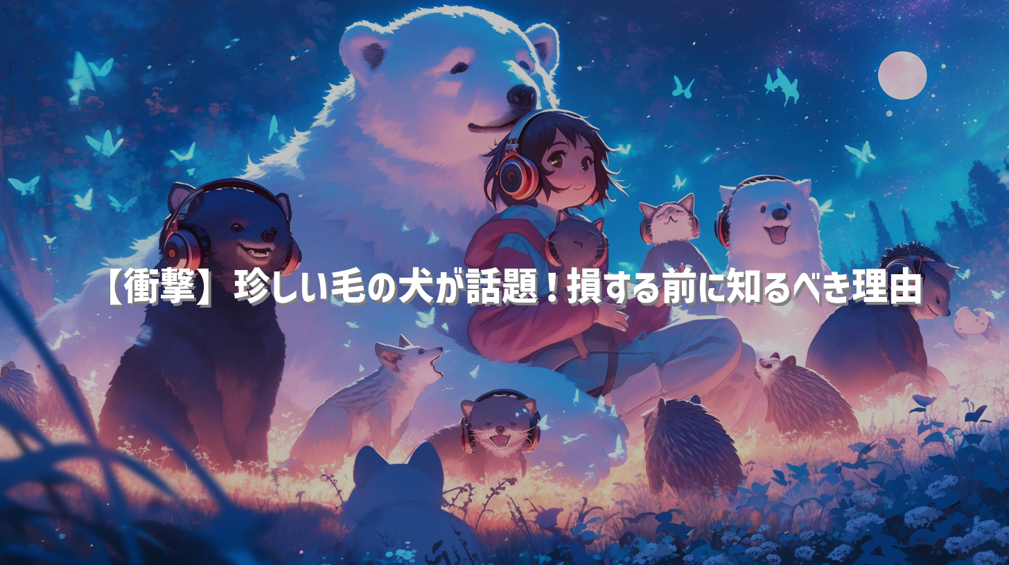 【衝撃】珍しい毛の犬が話題！損する前に知るべき理由