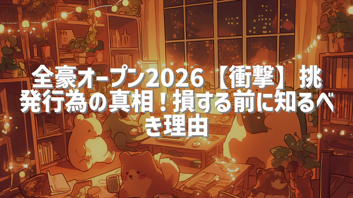 全豪オープン2026【衝撃】挑発行為の真相！損する前に知るべき理由