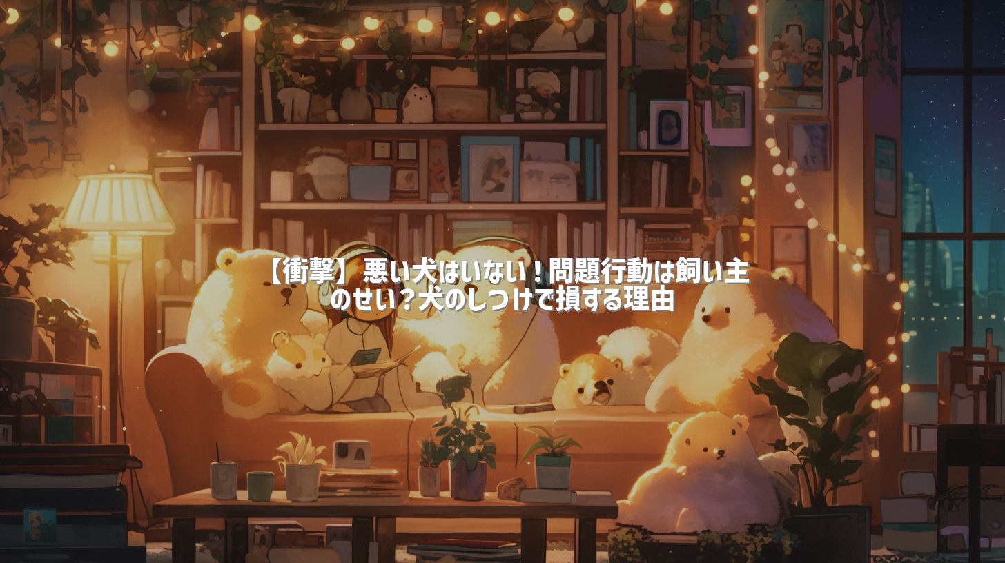 【衝撃】悪い犬はいない！問題行動は飼い主のせい？犬のしつけで損する理由