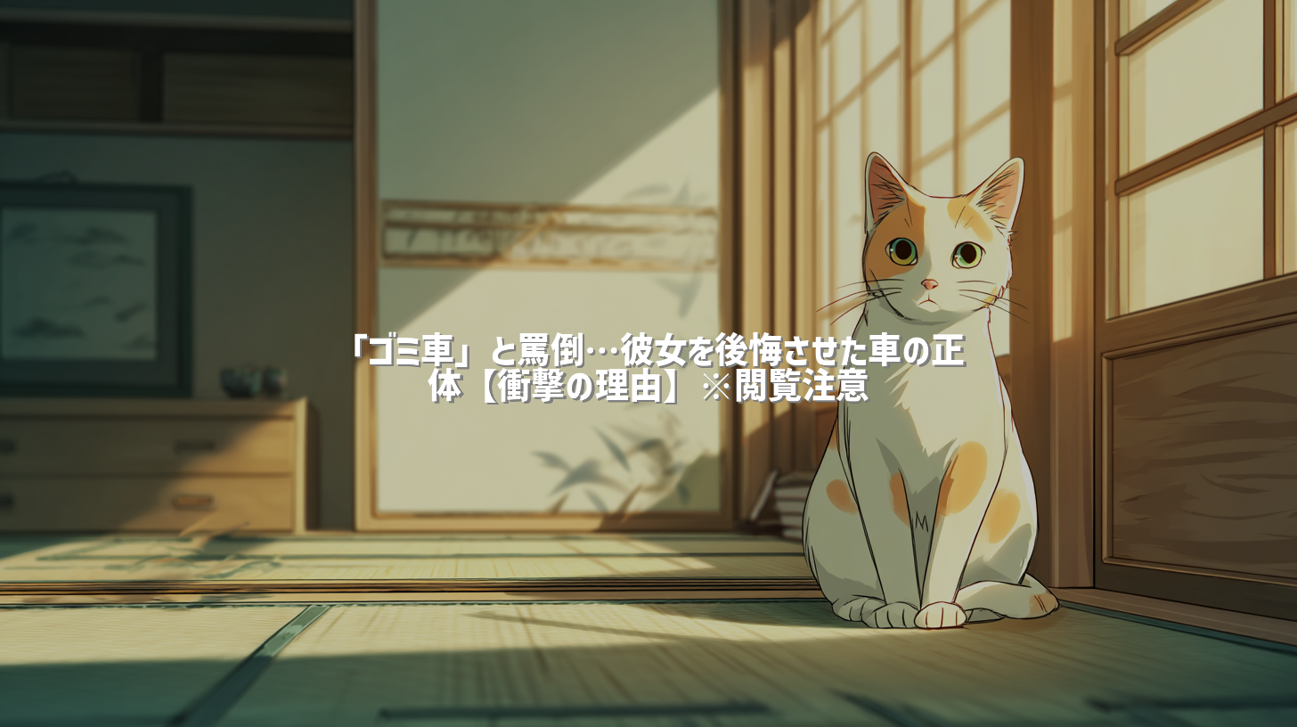 「ゴミ車」と罵倒…彼女を後悔させた車の正体【衝撃の理由】※閲覧注意