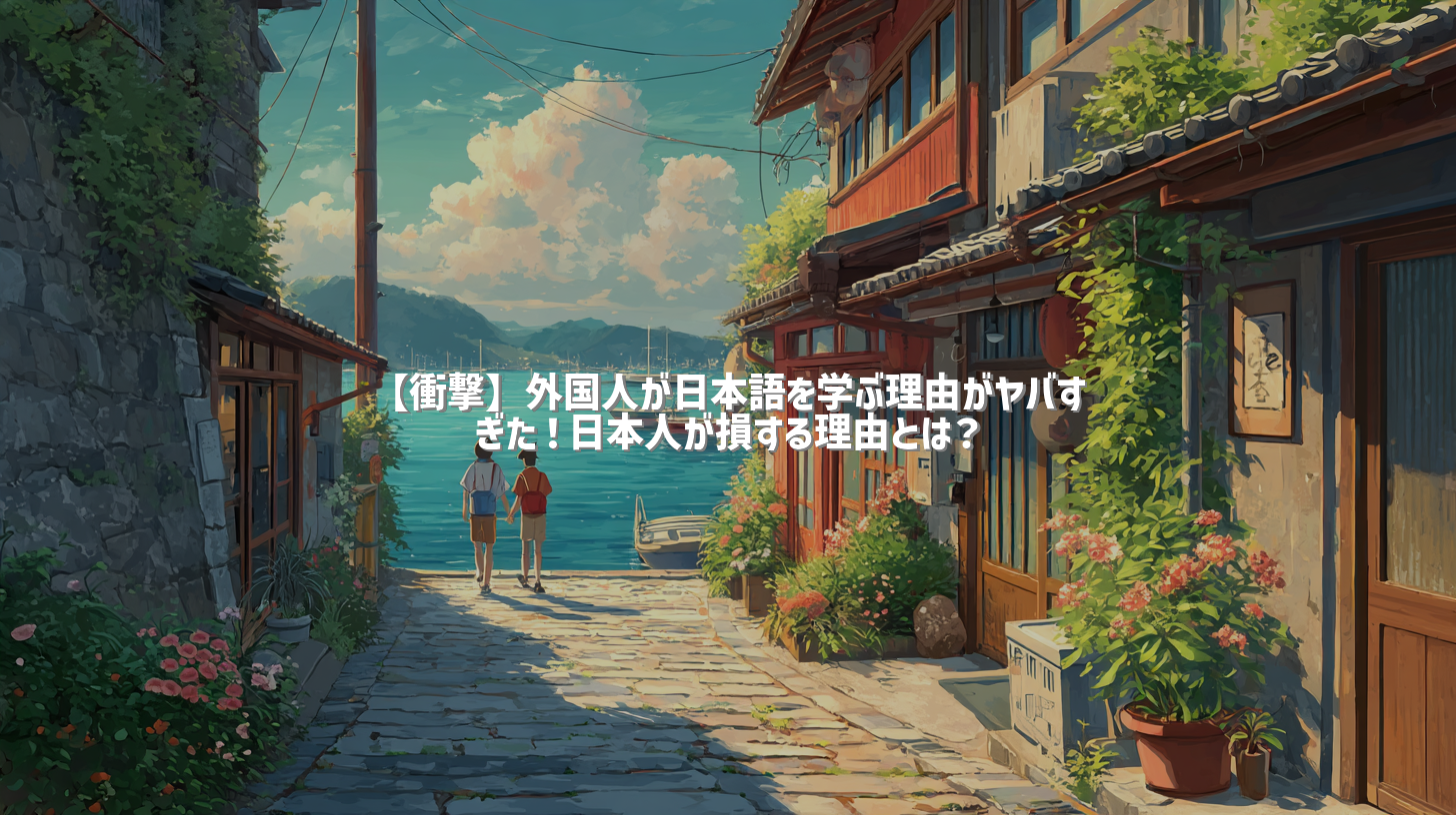 【衝撃】外国人が日本語を学ぶ理由がヤバすぎた！日本人が損する理由とは？