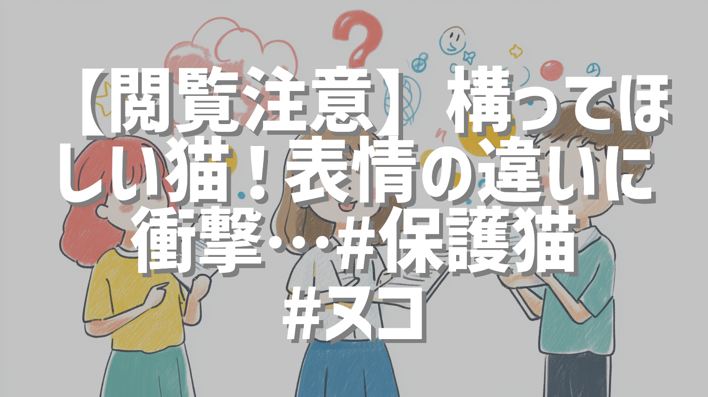 【閲覧注意】構ってほしい猫！表情の違いに衝撃…#保護猫 #ヌコ