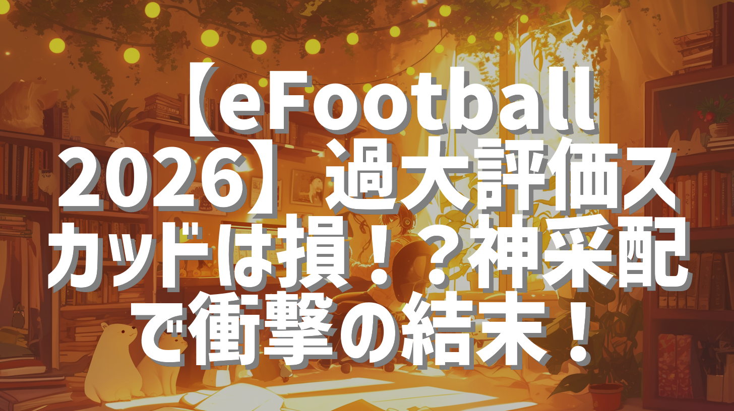 【eFootball2026】過大評価スカッドは損！？神采配で衝撃の結末！