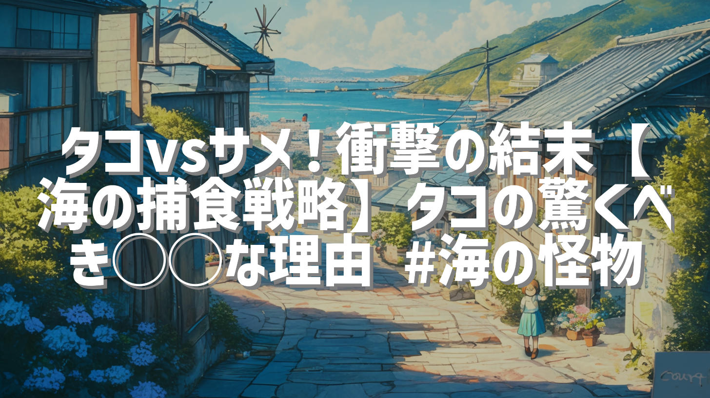 タコvsサメ！衝撃の結末【海の捕食戦略】タコの驚くべき◯◯な理由 #海の怪物