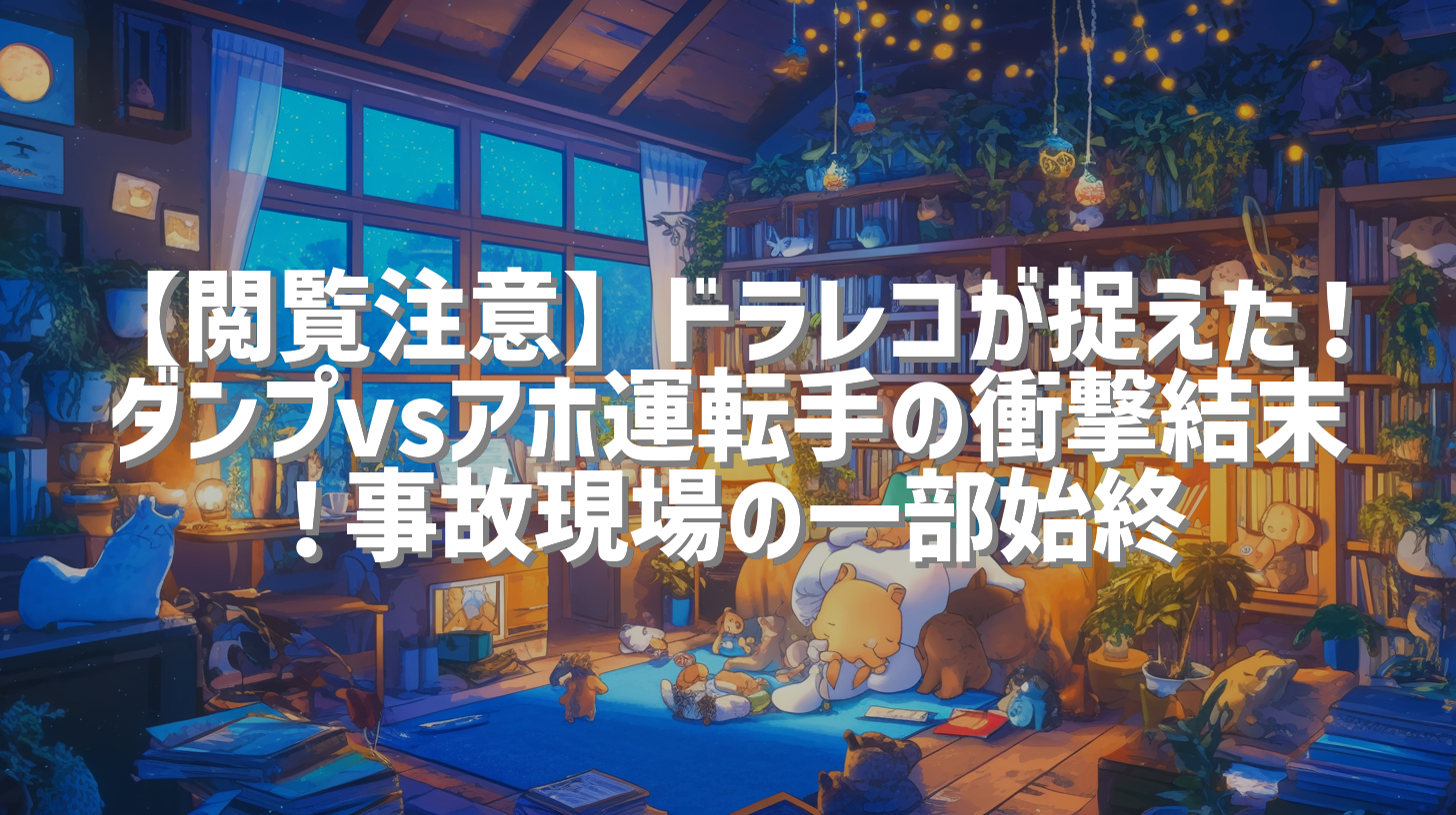 【閲覧注意】ドラレコが捉えた！ダンプvsアホ運転手の衝撃結末！事故現場の一部始終