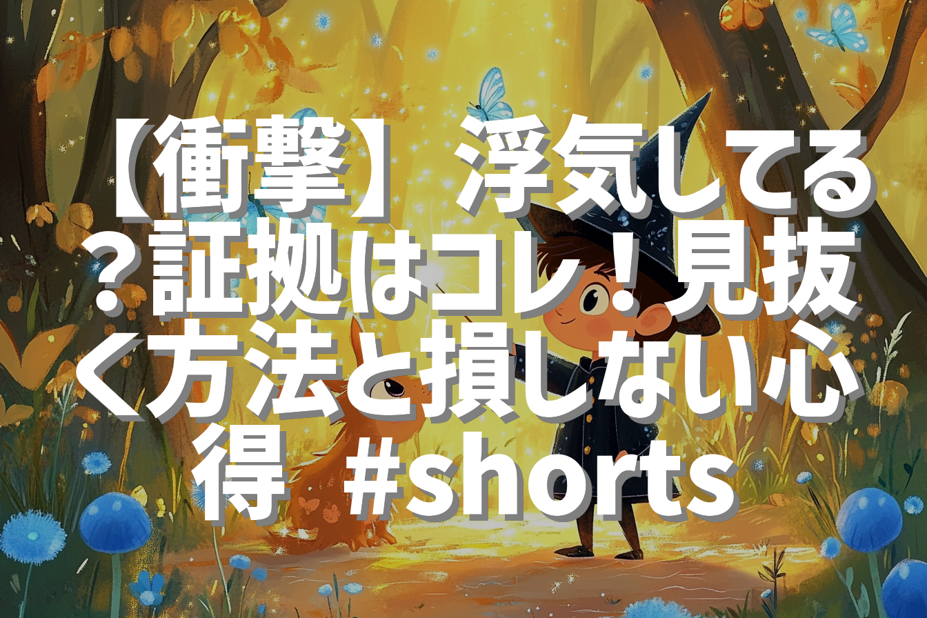 【衝撃】浮気してる？証拠はコレ！見抜く方法と損しない心得 #shorts