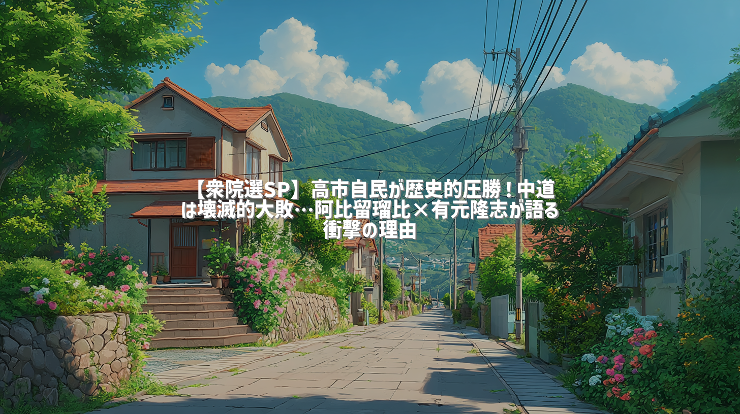 【衆院選SP】高市自民が歴史的圧勝！中道は壊滅的大敗…阿比留瑠比×有元隆志が語る衝撃の理由