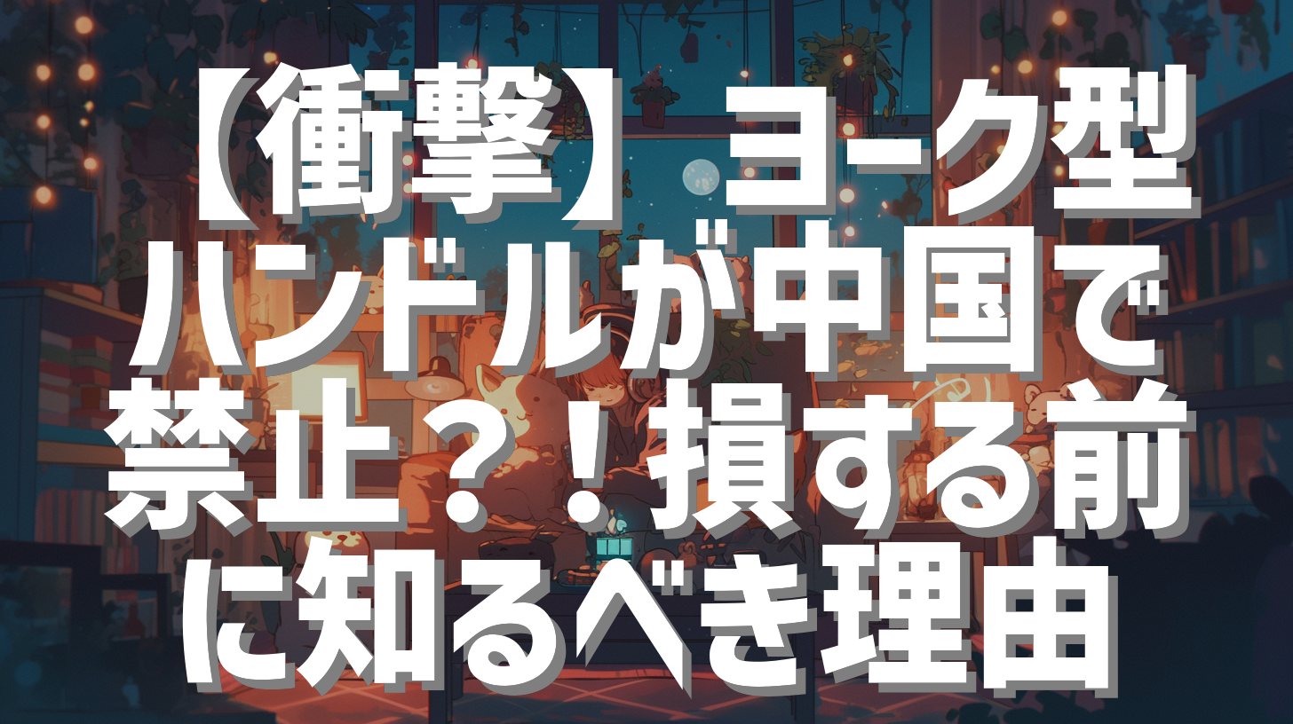 【衝撃】ヨーク型ハンドルが中国で禁止？！損する前に知るべき理由
