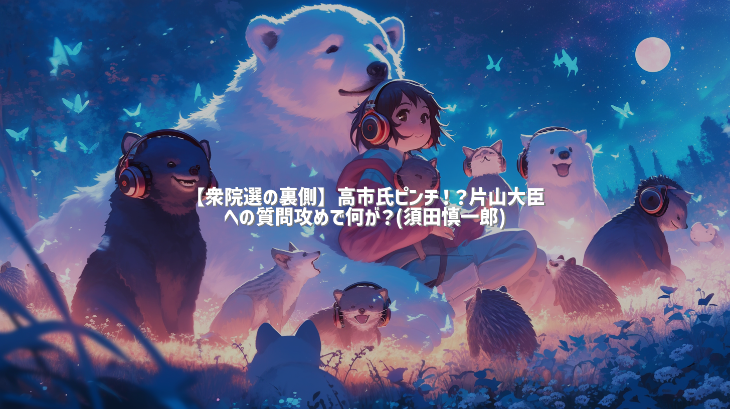 【衆院選の裏側】高市氏ピンチ！？片山大臣への質問攻めで何が？(須田慎一郎)