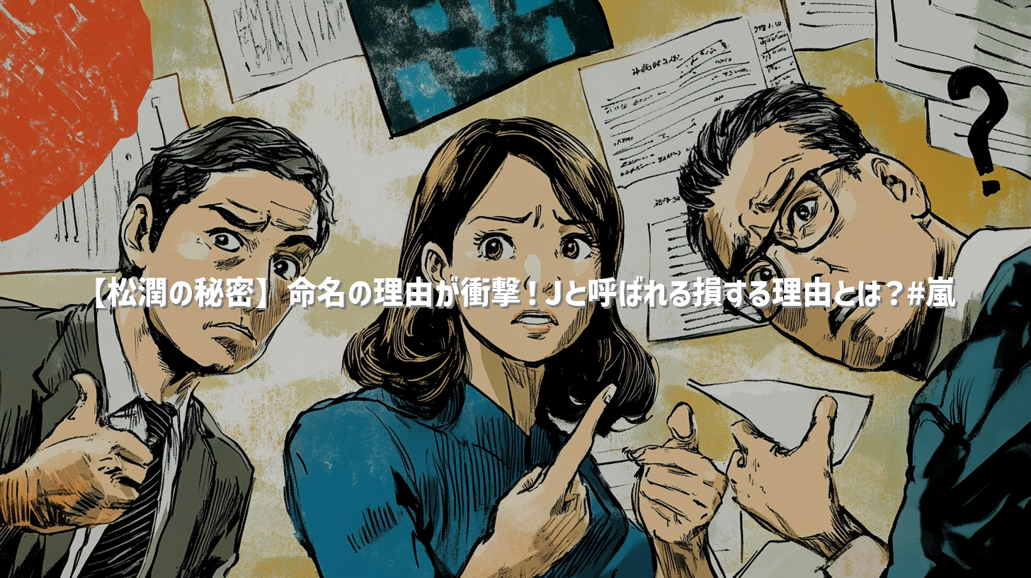 【松潤の秘密】命名の理由が衝撃！Jと呼ばれる損する理由とは？#嵐