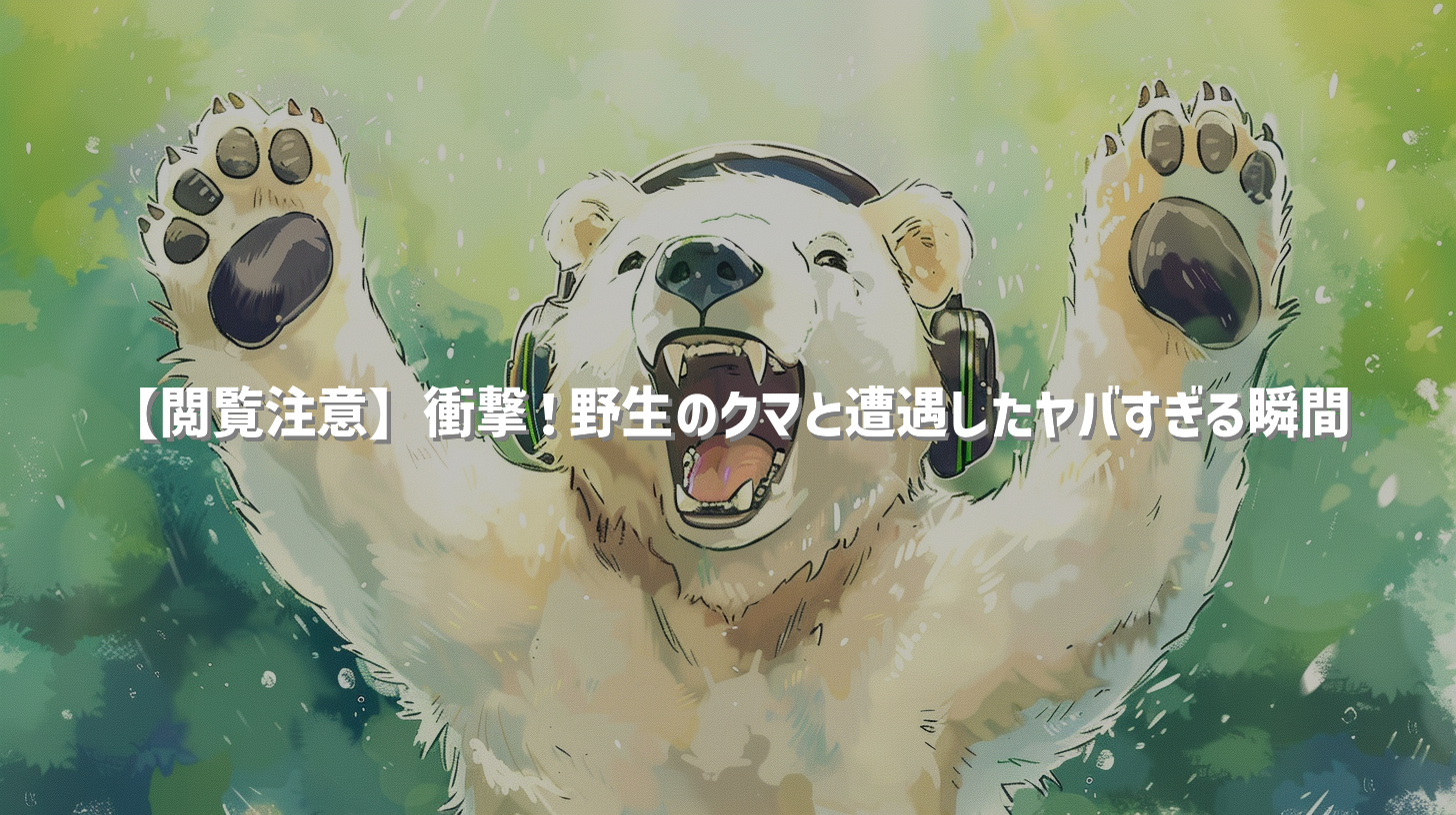 【閲覧注意】衝撃！野生のクマと遭遇したヤバすぎる瞬間