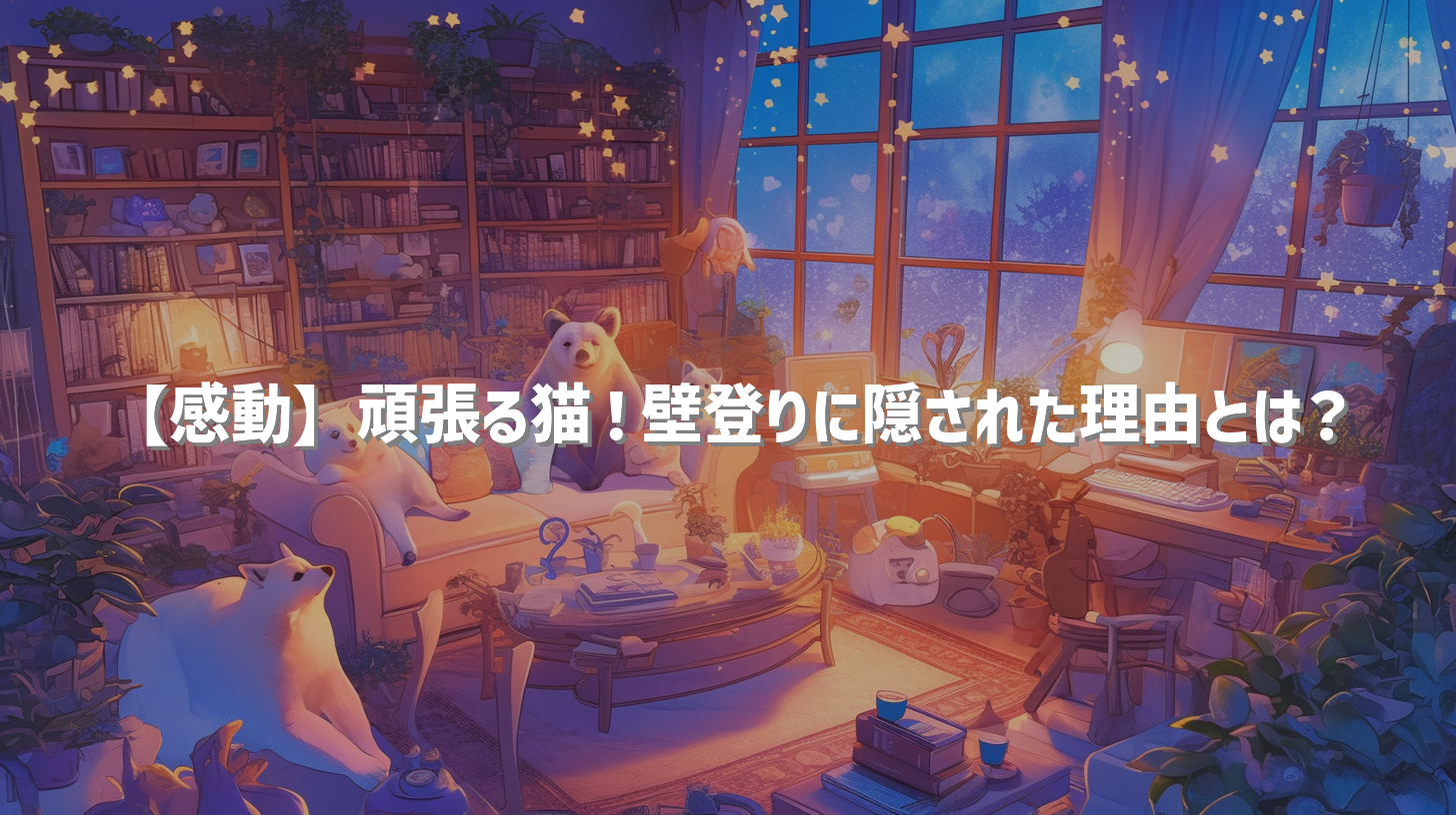 【感動】頑張る猫！壁登りに隠された理由とは？