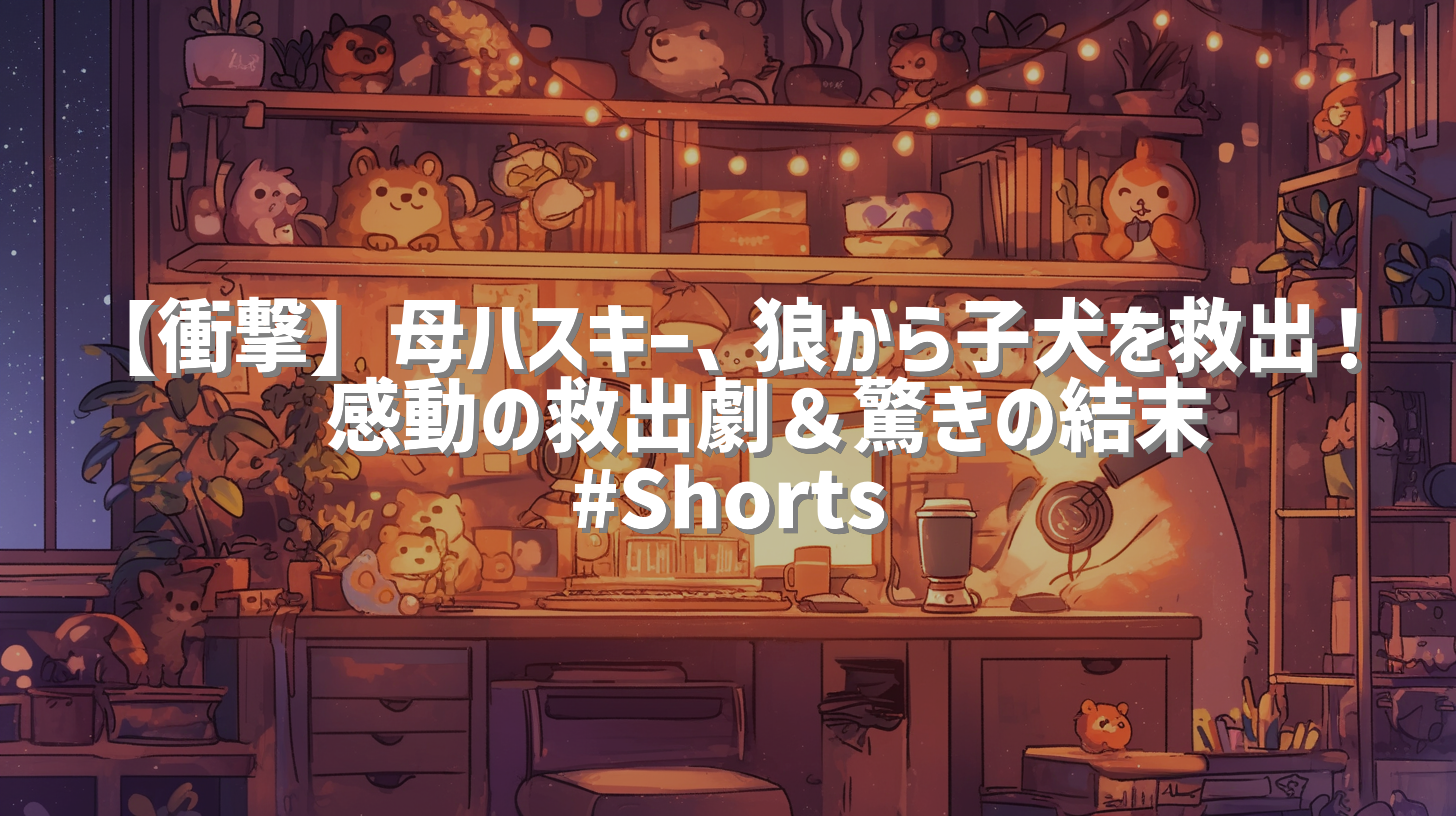 【衝撃】母ハスキー、狼から子犬を救出！😱感動の救出劇＆驚きの結末 #Shorts